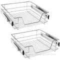 2x 50cm Telescopic Chrome-plated Pull-out Kitchen Drawer